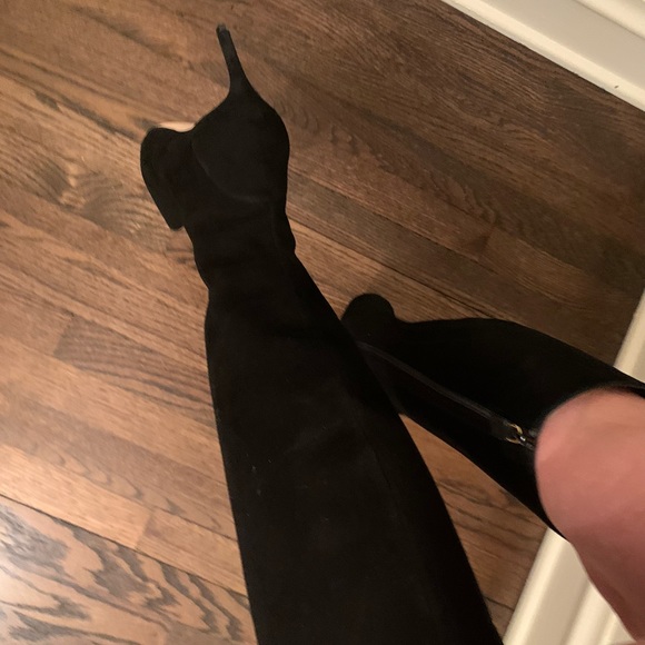 New Stuart 85 To-The-Knee Boot Stretch Suede Never worn! With box + boot bag - Picture 6 of 13